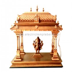 Golden Brass Temple - 50x50x50CM