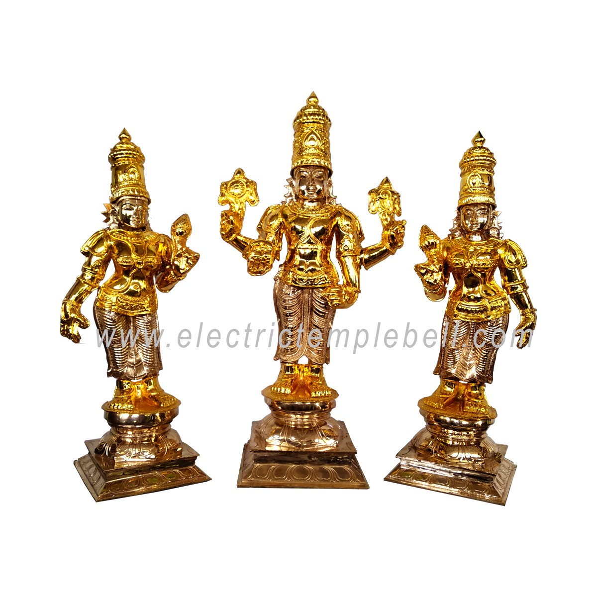 Sri Venkatesa Perumal with Sri Devi and Budhevi Urchava Moorthy